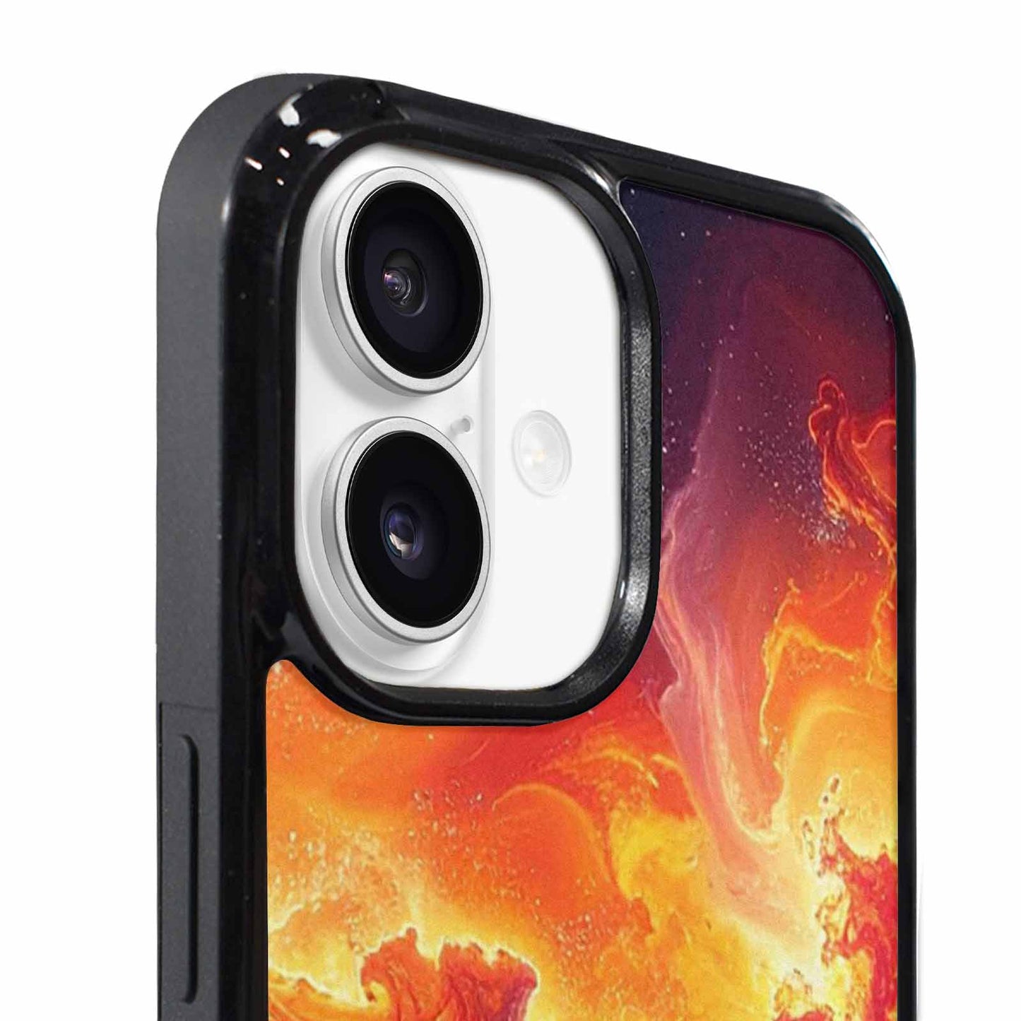 iPhone 17 Case — Galaxy Art Red Orange Galaxy Space, Personalized Phone Case