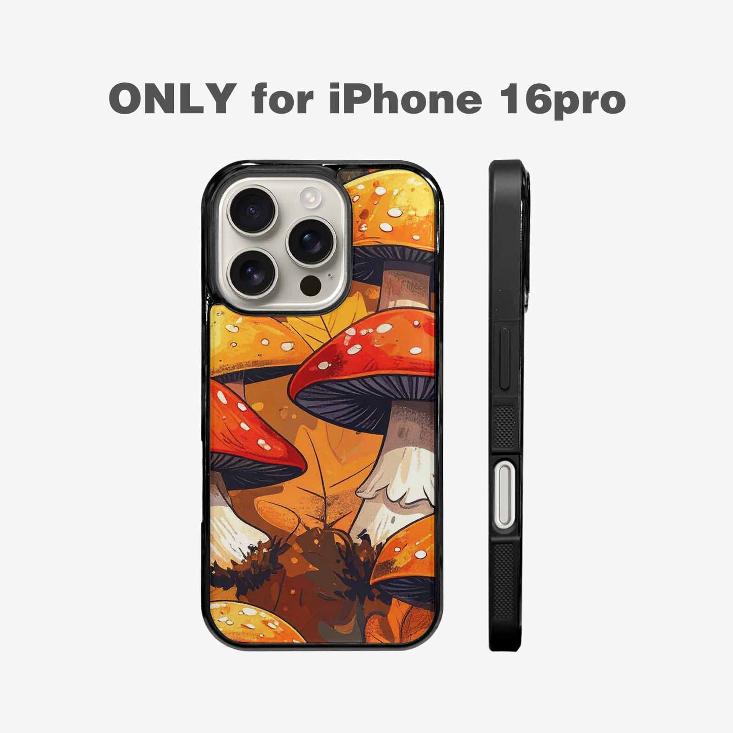 iPhone 16 Pro Case — Bold Autumn Mushroom Bold Autumn Mushroom, Custom Made Phone Cover