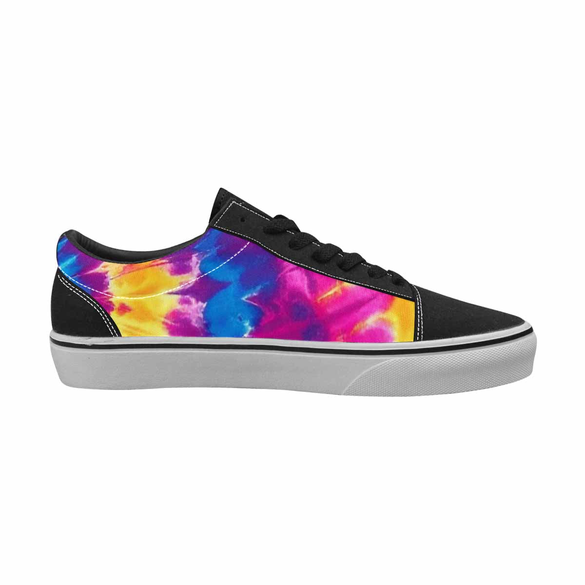 WOMEN'S Tie Dye Spiral Canvas Lace-Up Surreal Custom Sneakers