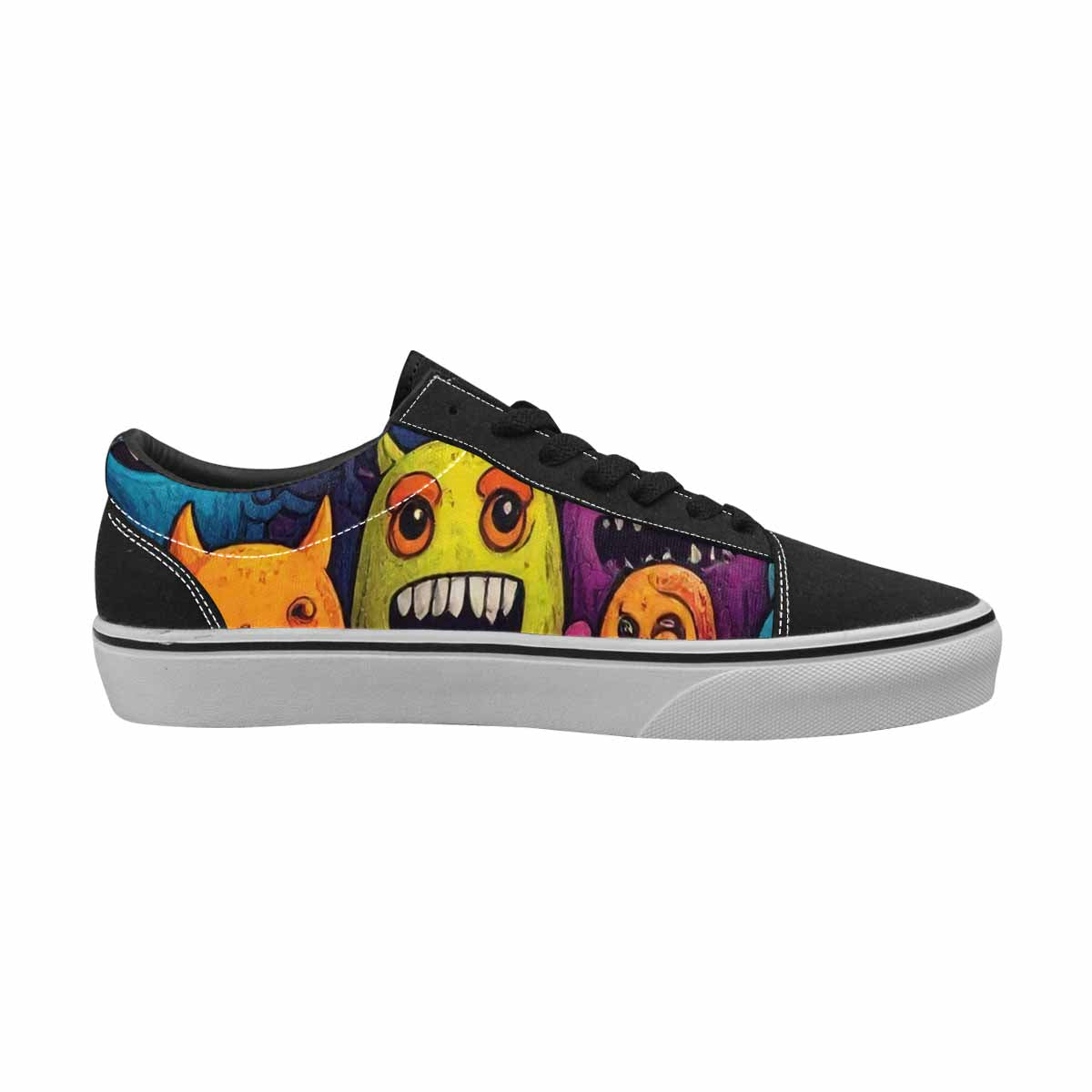 WOMEN'S Monsters (general) Cartoon Monst Lace-Up Canvas Aesthetic Shoes