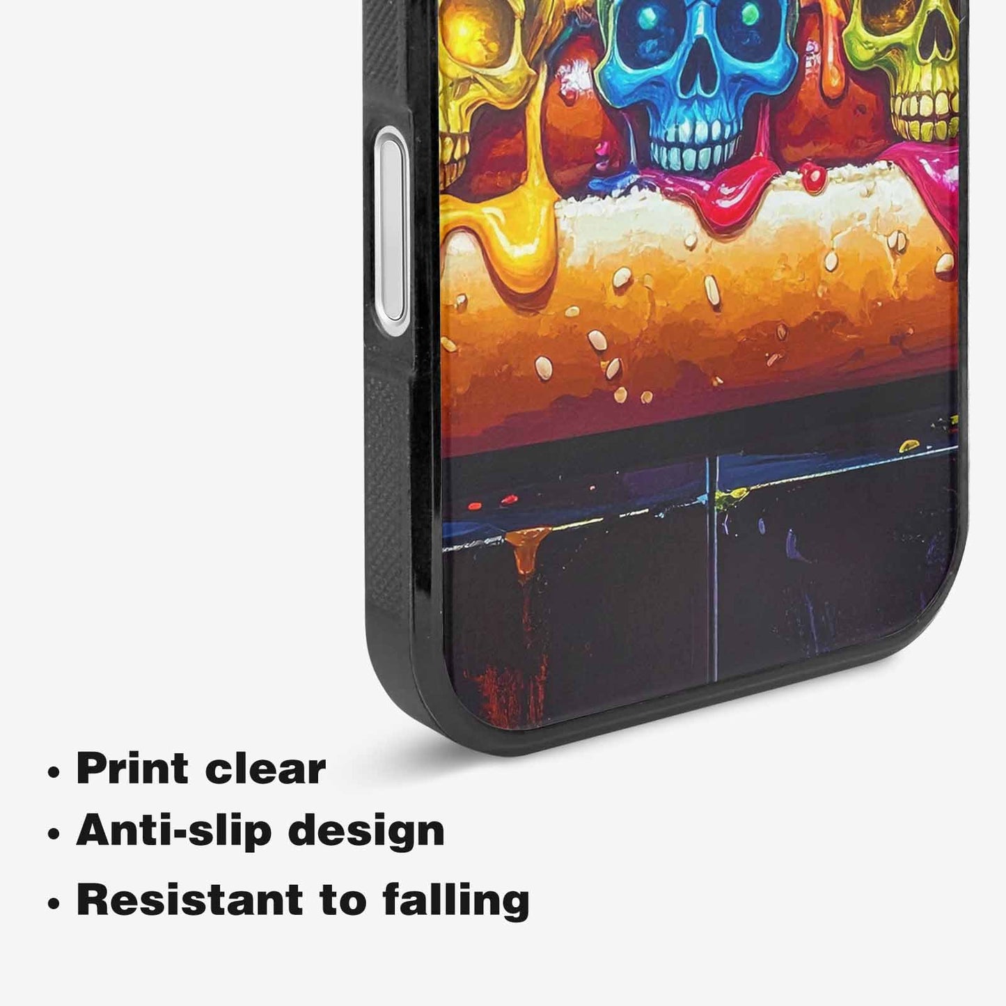iPhone 16 Case — Toxic Skeleton Hot Dog Eye Small, Personalized Phone Case