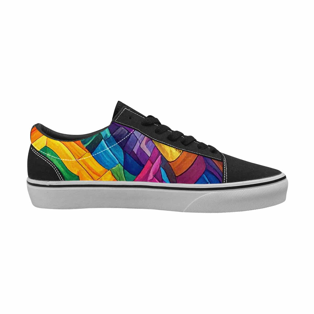 MEN'S Transgender Flag Color Canvas Lace-Up Y2K Custom Shoes