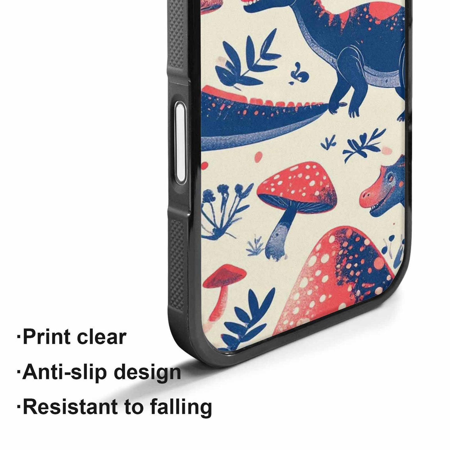 iPhone 17 Case — Vintage Dinosaurs Mushroom Retro Vintage, Custom Designed Case Cover
