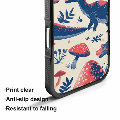 iPhone 17 Case — Vintage Dinosaurs Mushroom Retro Vintage, Custom Designed Case Cover