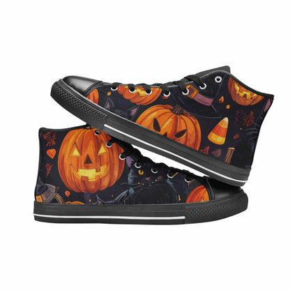 WOMEN'S Halloween High Top Canvas Dark Academia Custom Shoes
