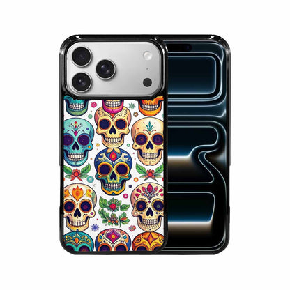 iPhone 17 Pro Max Case — Vibrant Skull Seamless Gothic Skulls, Custom Print Case Cover