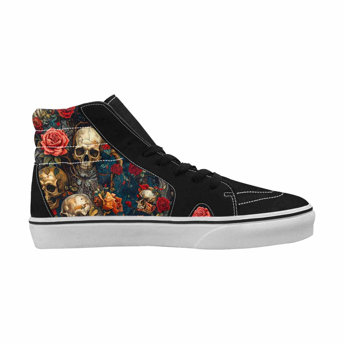 MEN'S More Overlapping Ontop Each High Top Canvas Wallpaper Art Sneakers