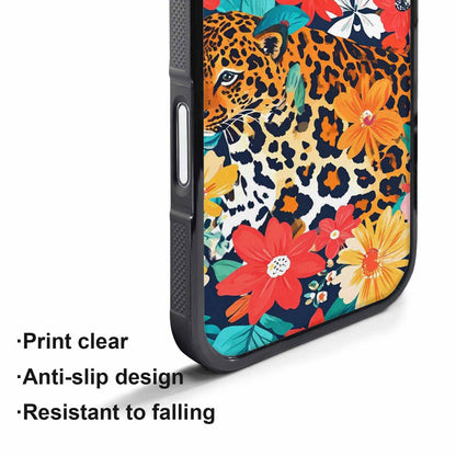 iPhone 17 Pro Case — Leopard Print Floral Seamless Pattern Animal, Custom Phone Case