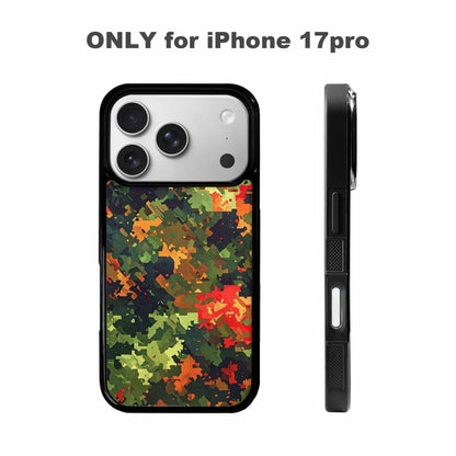 iPhone 17 Pro Case — Small Military Camouflage Blotch Pattern Camo, Unique Phone Case Design