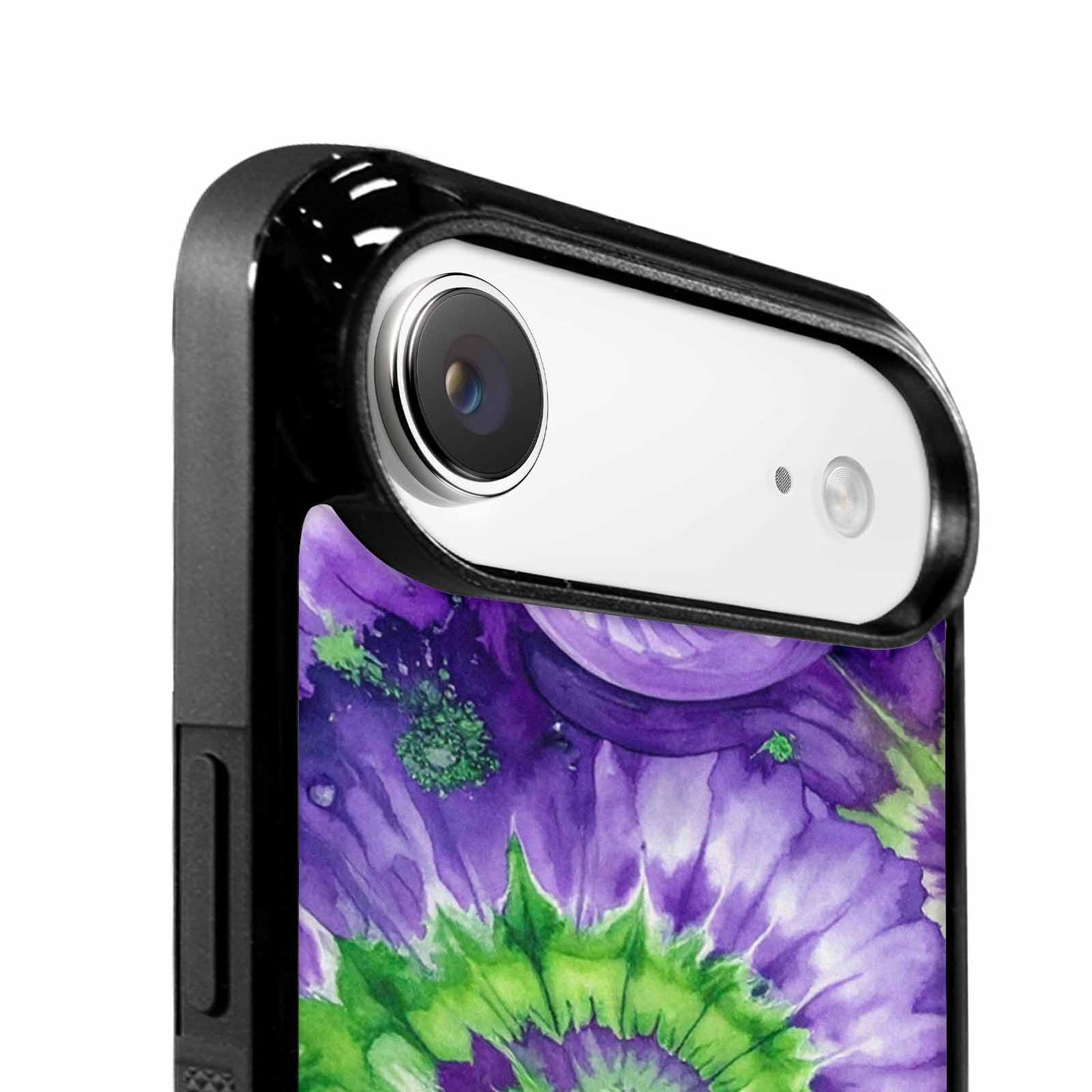 iPhone 17 Air Case — Tie Dye Purple Green Blended Tie, Customized Protective Case