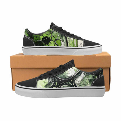 WOMEN'S Reptile Scale Lace-Up Canvas Melting Art Custom Sneakers