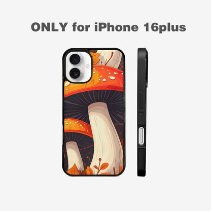 iPhone 16 Plus Case — Bold Autumn Mushroom Bold Autumn Mushroom, Custom Art Phone Cover