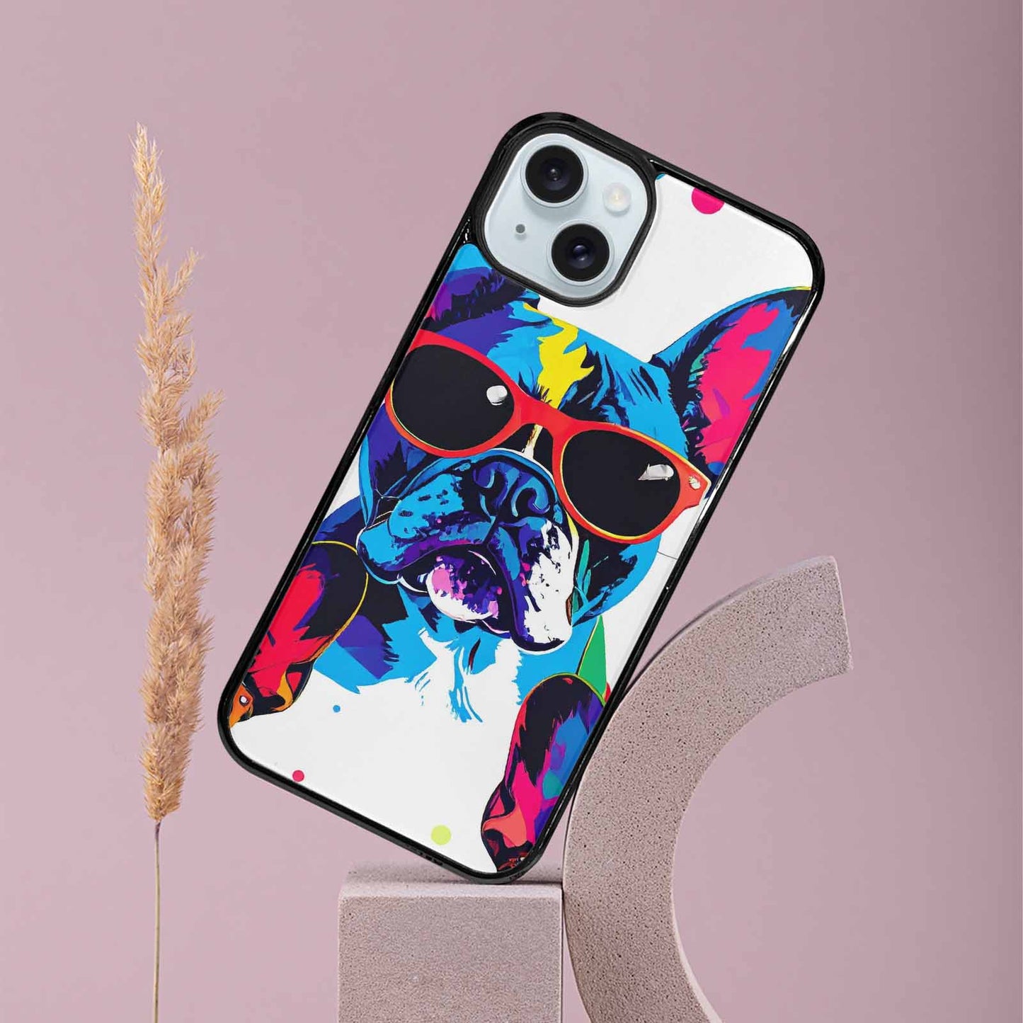 iPhone 15 Plus Case — French Bulldog Pop Art Pattern, Personalized Phone Case
