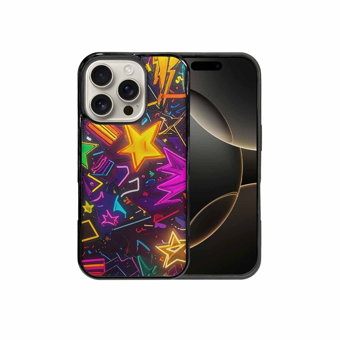 iPhone 16 Pro Case — 80s Retro Motif 80s Retro Motifs, Custom Designed Case Cover