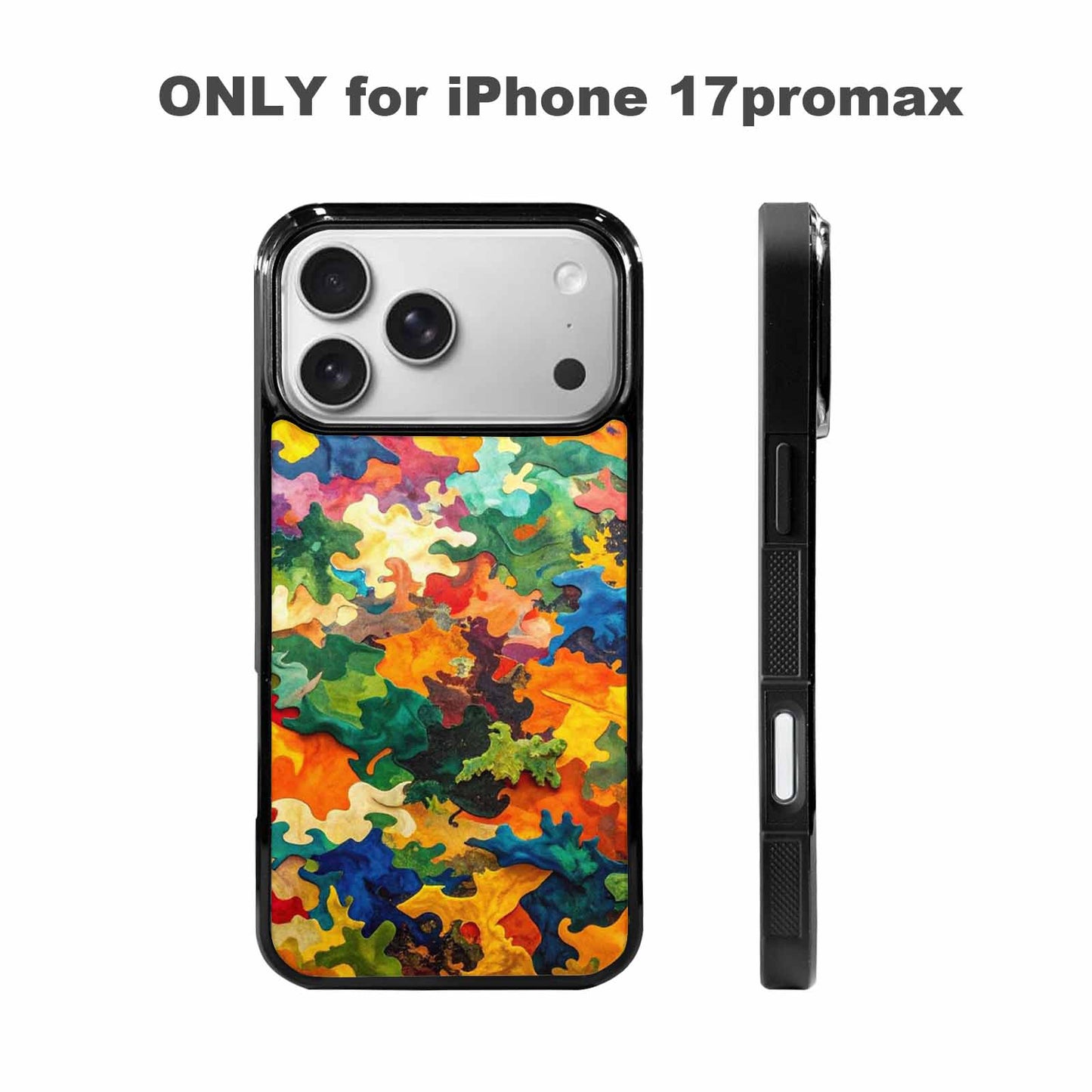iPhone 17 Pro Max Case — Camo Patches Full Color Camo, Customized Protective Case