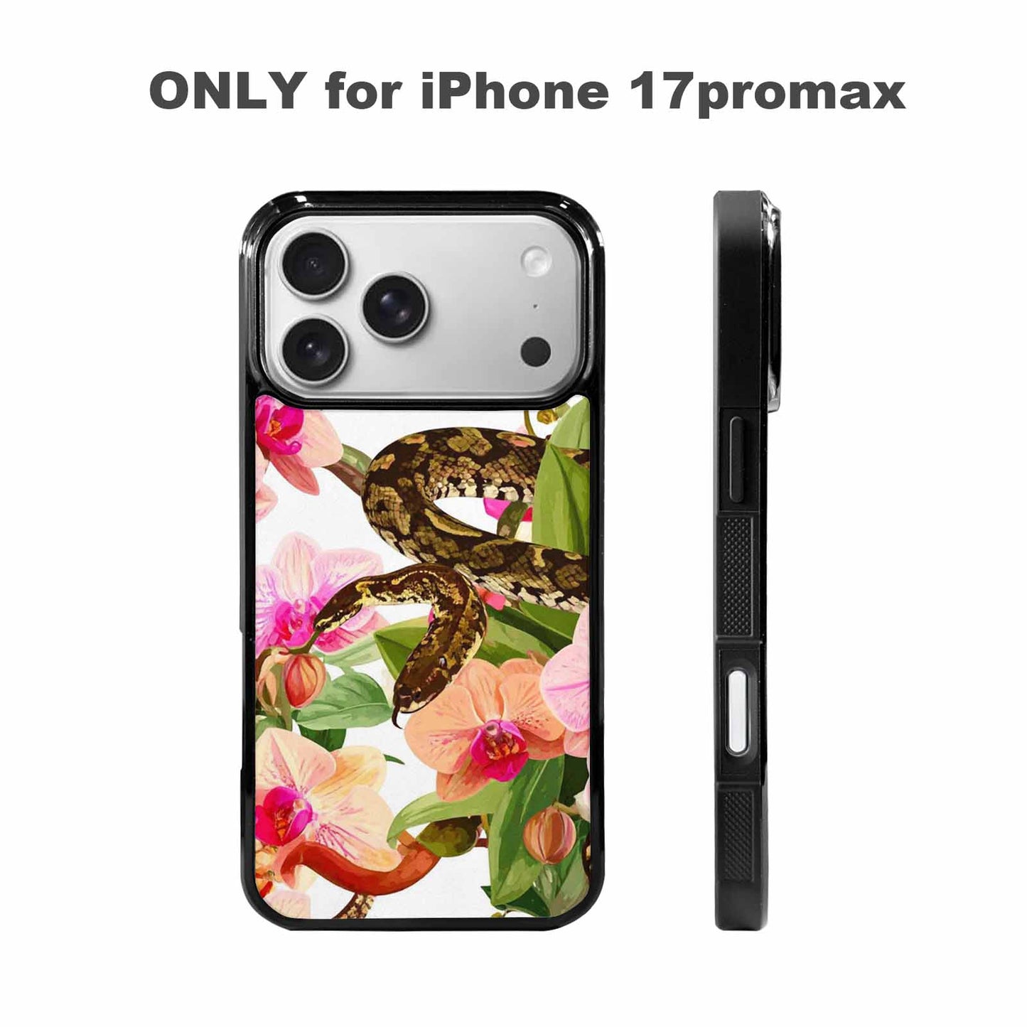 iPhone 17 Pro Max Case — Snakes Print Floral Seamless Floral, Personalized Phone Case