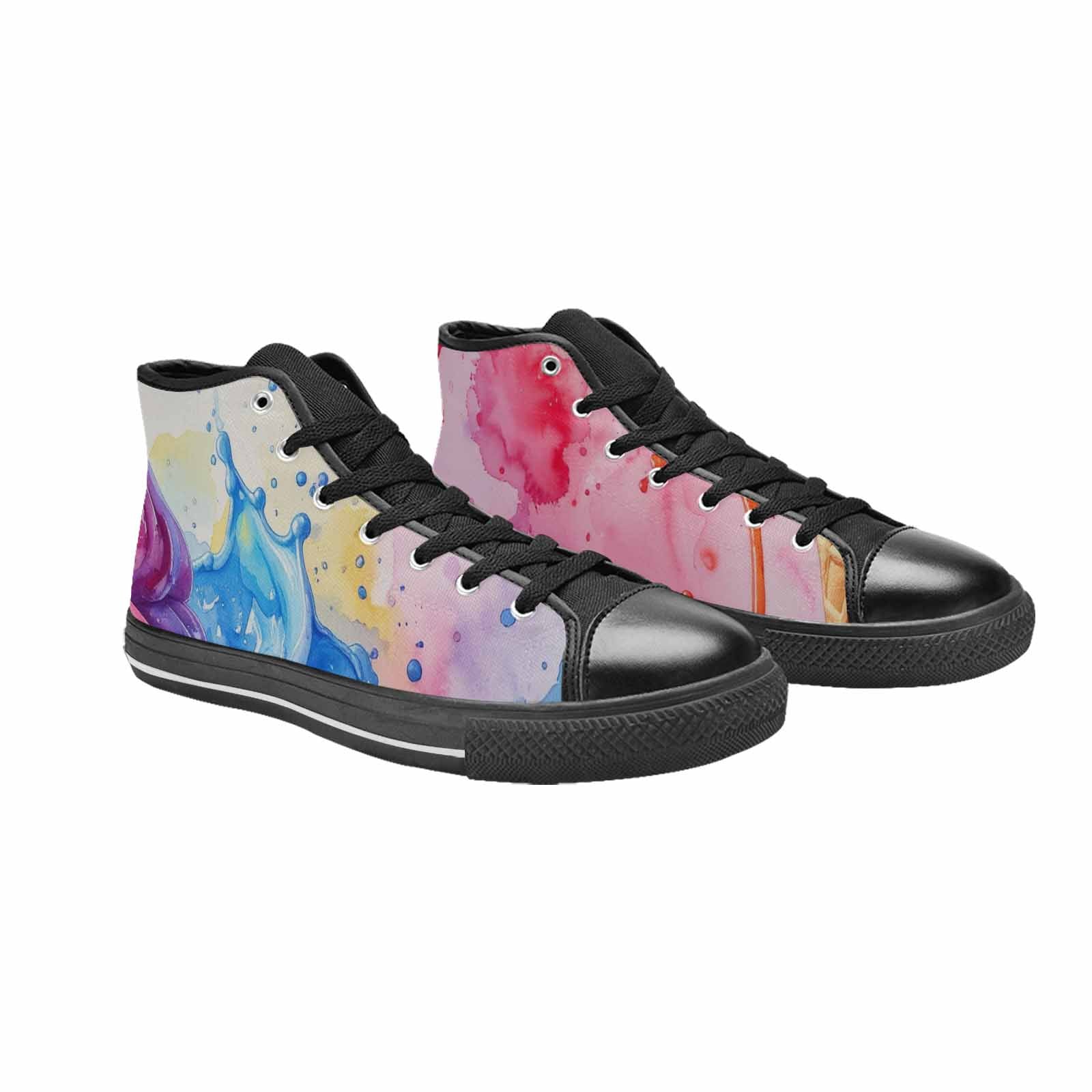WOMEN'S Melting Icecream Collage High Top Canvas Vivid Shoes