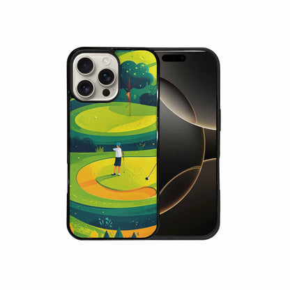 iPhone 16 Pro Max Case — Golf Cartoon Art Pattern, Custom Art Phone Cover