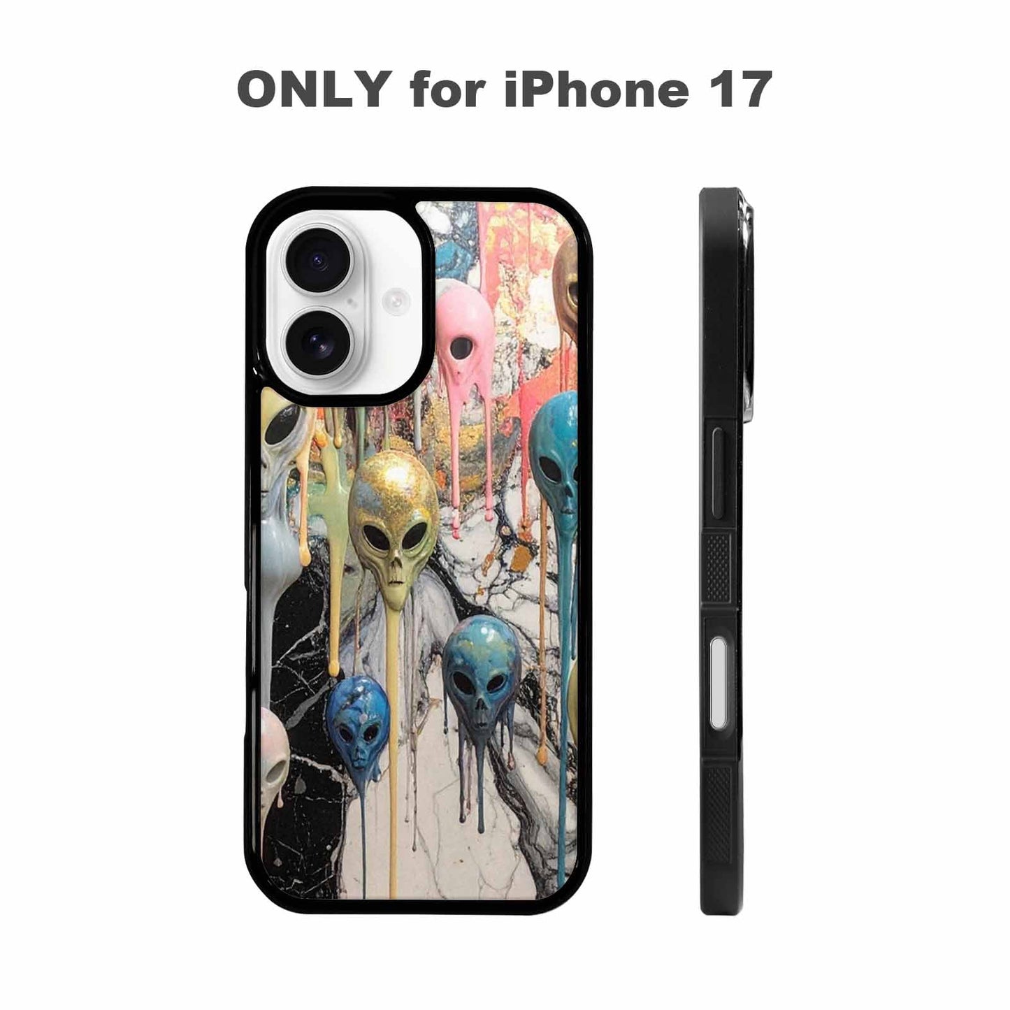 iPhone 17 Case — Aliens Marblemelting Aliens Pa Alien Scifi, Custom Phone Case