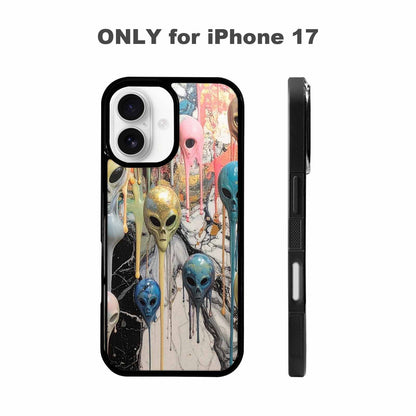 iPhone 17 Case — Aliens Marblemelting Aliens Pa Alien Scifi, Custom Phone Case