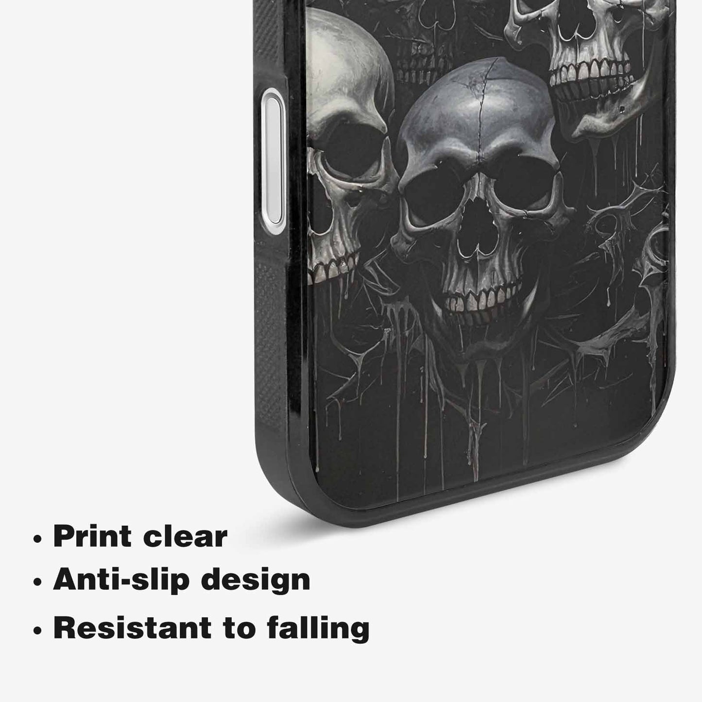 iPhone 16 Case — Grey Dark Black And Grey Tones, Personalized Phone Case