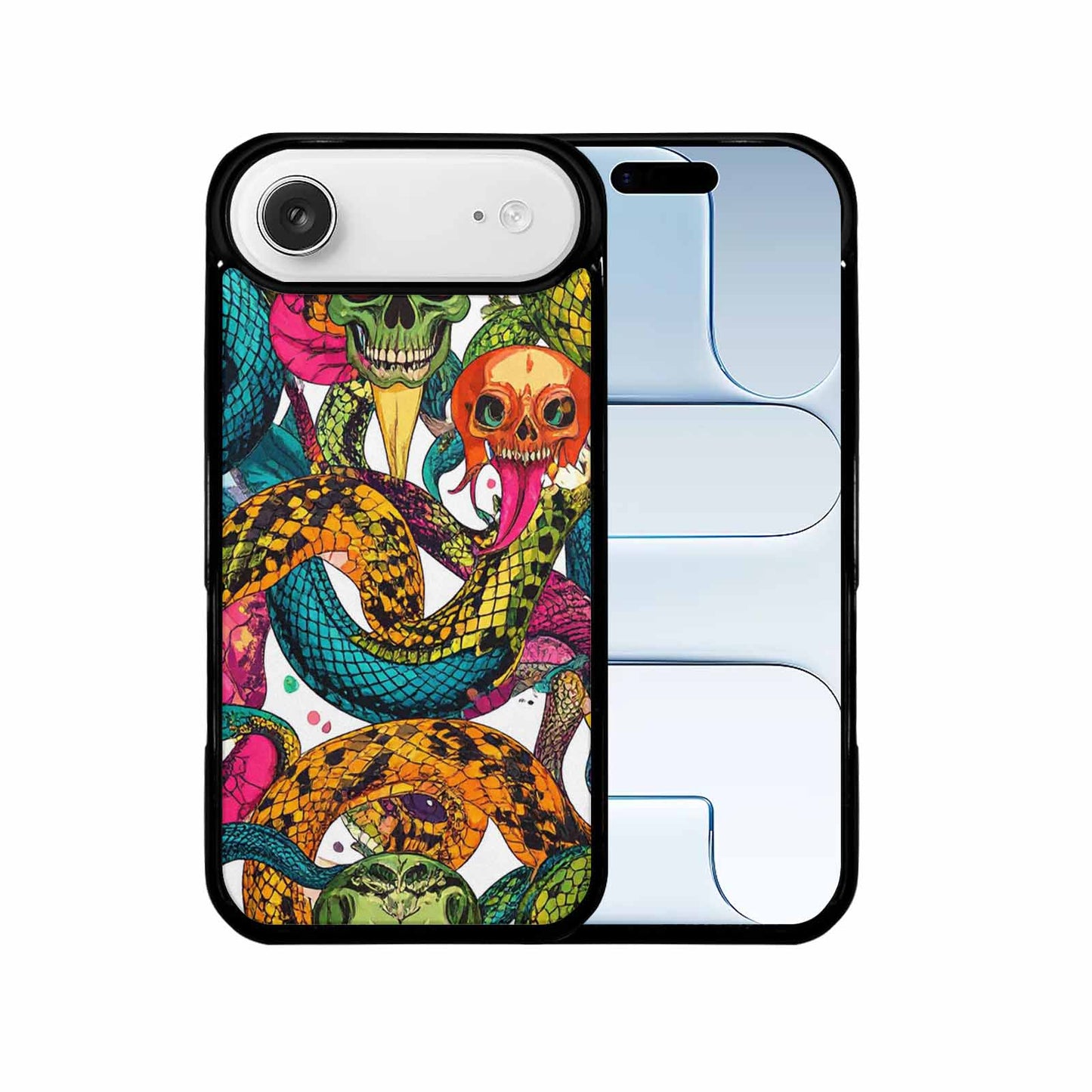 iPhone 17 Air Case — Snake Print Skull Seamless Pattern Gothic, Customized Protective Case