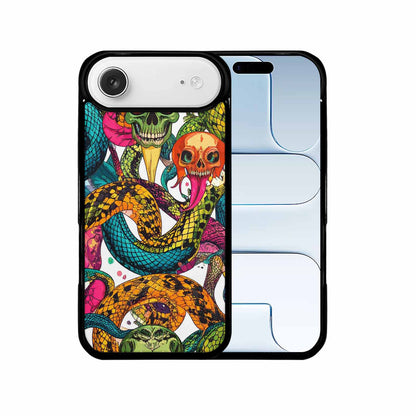 iPhone 17 Air Case — Snake Print Skull Seamless Pattern Gothic, Customized Protective Case