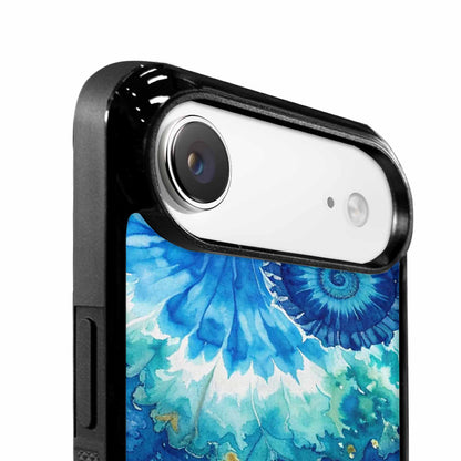 iPhone 17 Air Case — Tie Dye Ocean Blues Blended Tie, Customized Protective Case
