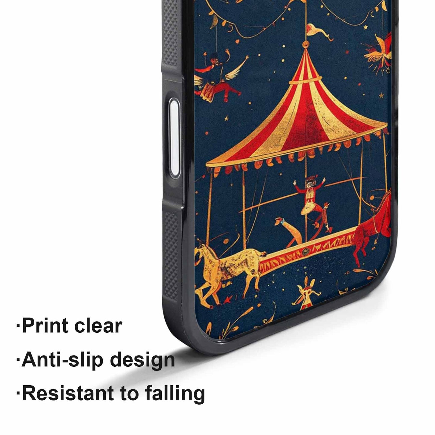 iPhone 17 Pro Max Case — Vintage Circus Art Pattern Retro Vintage, Personalized Phone Case