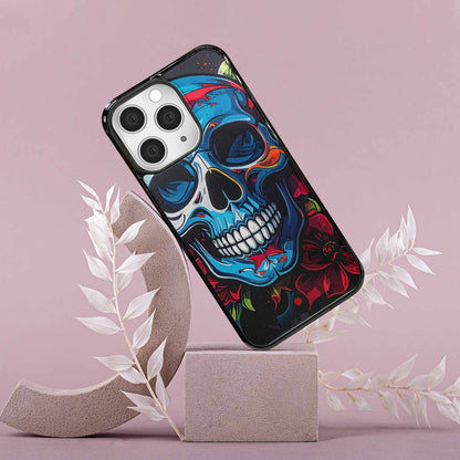 iPhone 15 Pro Max Case — Graffiti Skull Art Seamless Pattern Vibrant, Custom Printed Phone Case