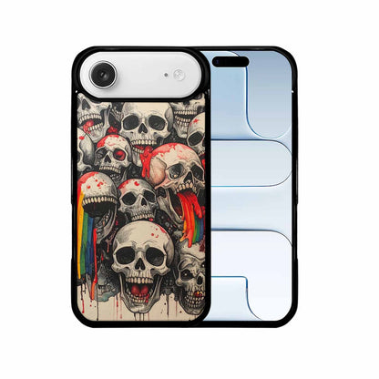 iPhone 17 Air Case — Rainbow From Skulls Mouth Black Gothic, Custom Art Phone Cover