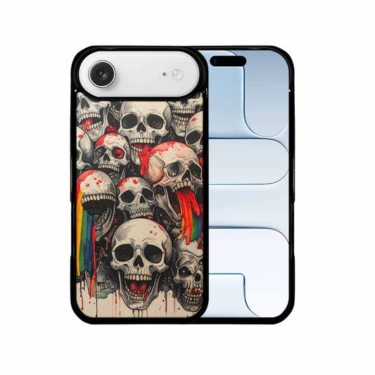 iPhone 17 Air Case — Rainbow From Skulls Mouth Black Gothic, Custom Art Phone Cover