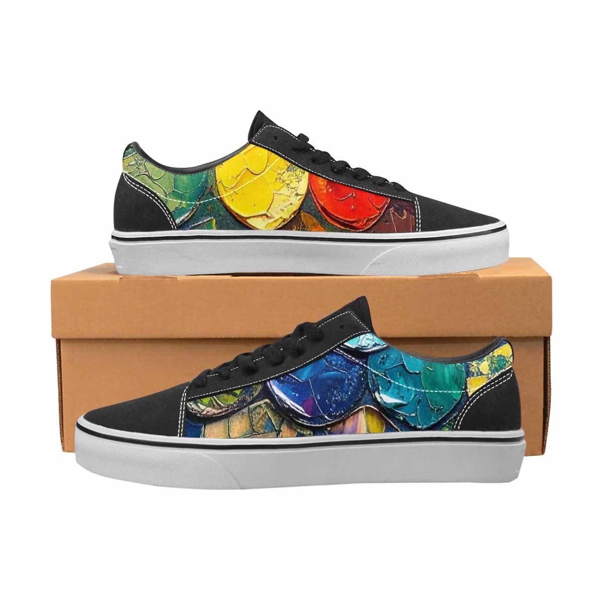 WOMEN'S Reptile Scale Lace-Up Canvas Neon Fantasy Shoes