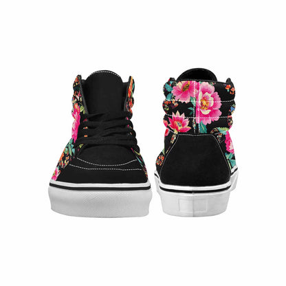 MEN'S Floral Snake Print High Top Canvas Wallpaper Art Custom Sneakers