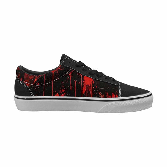 MEN'S Halloween Splatter Handprint Canvas Lace-Up Vivid Custom Sneakers