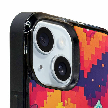iPhone 15 Plus Case — Pixel Art 8 Bit Burst Pattern, Original Design Phone Case