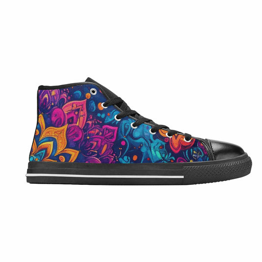 MEN'S Tie Dye Mandala High Top Canvas Surreal Shoes