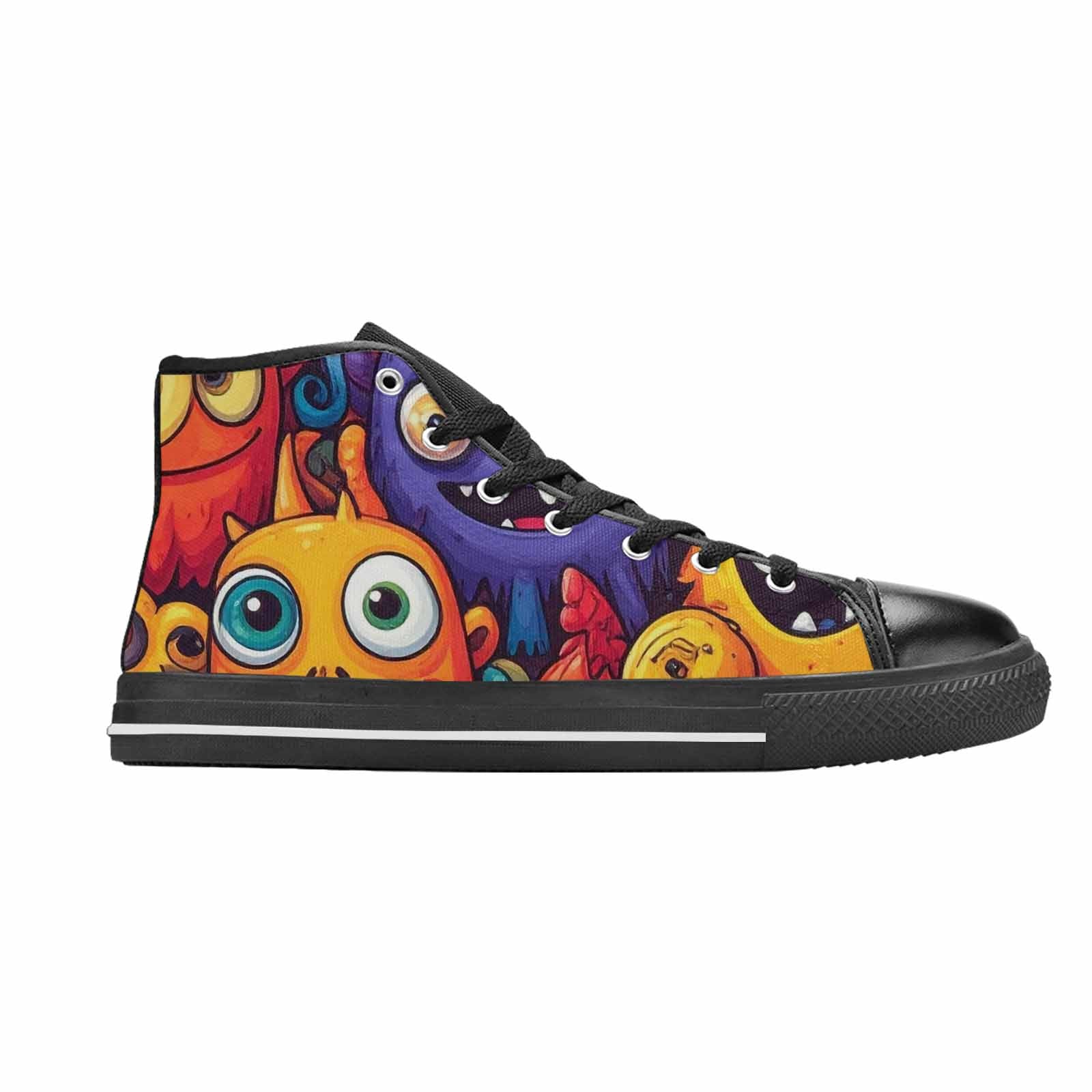 MEN'S Cartoon Monster Character High Top Canvas Vivid Custom Shoes