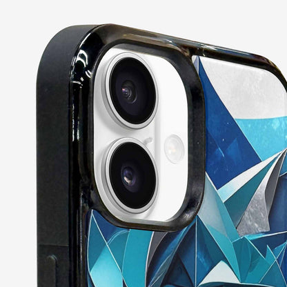 iPhone 16 Plus Case — Geometric Origami Art Pattern, Custom Print Case Cover