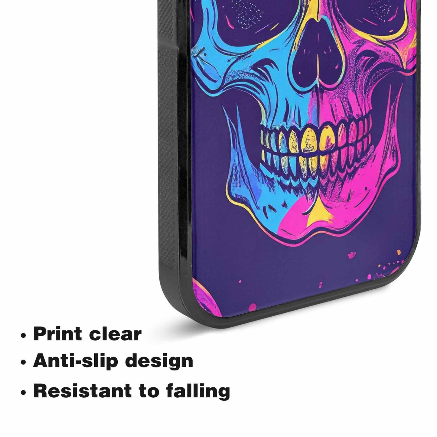 iPhone 15 Plus Case — Pride Flag Skulls Seamless Pattern Vibrant, Custom Print Case Cover