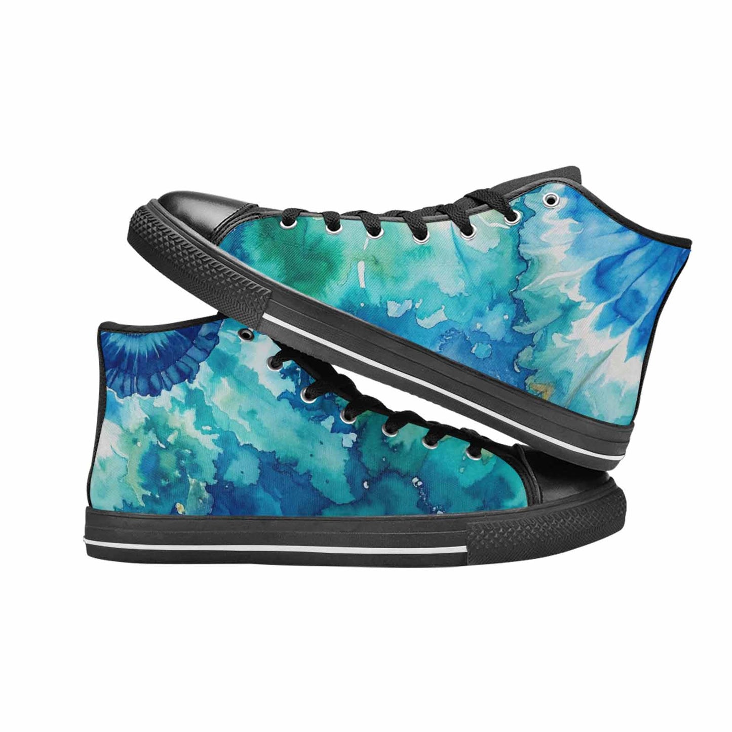 MEN'S Tie Dye - High Top Canvas Vivid Custom Sneakers