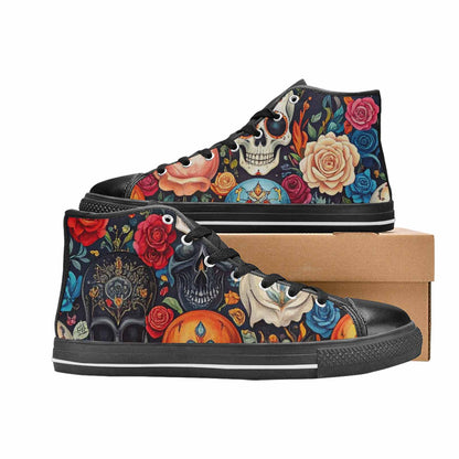 WOMEN'S Skull High Top Canvas Vivid Shoes