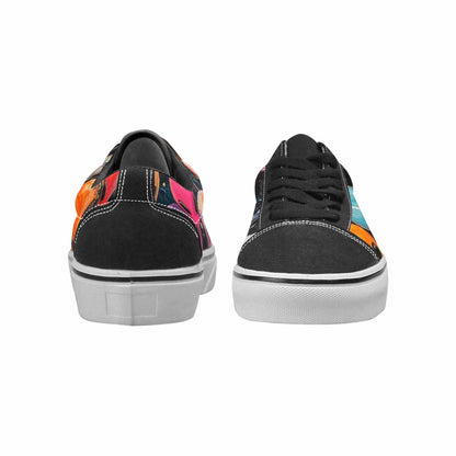 WOMEN'S Aliens  Marble Aliens Lace-Up Canvas Grunge Custom Shoes