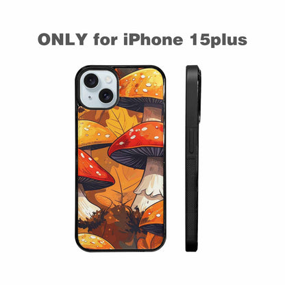 iPhone 15 Plus Case — Bold Autumn Mushroom Bold Autumn Mushroom, Customized Protective Case