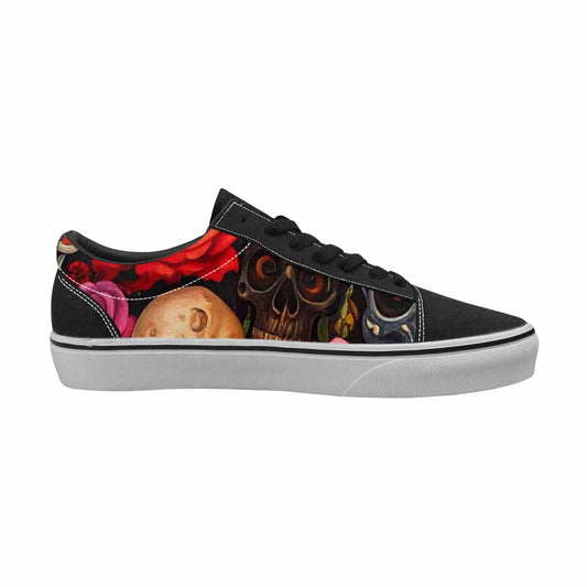 MEN'S Skull Canvas Lace-Up Surreal Custom Shoes