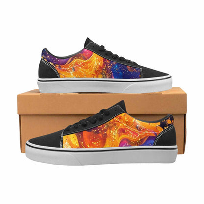 WOMEN'S Galaxy Snake Print Canvas Lace-Up Grunge Shoes