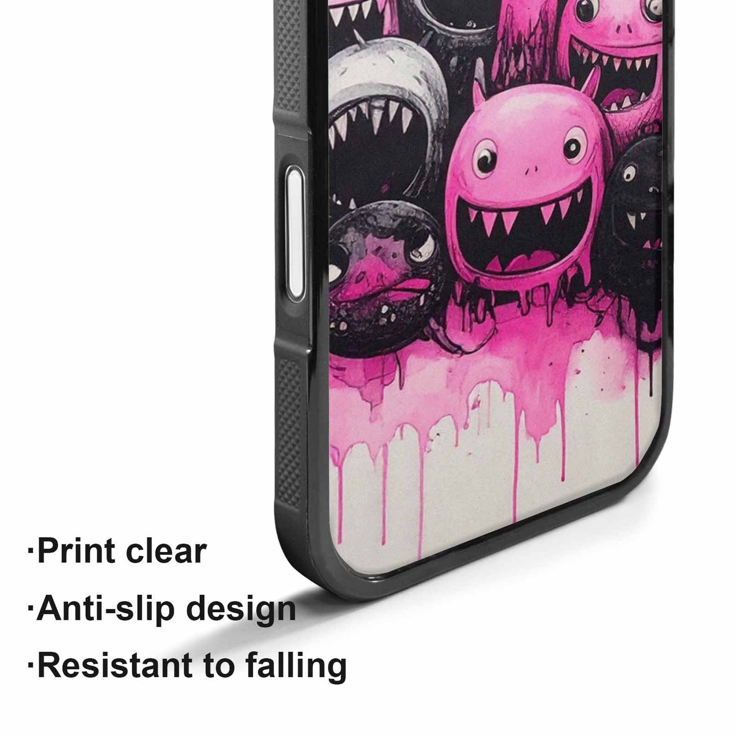 iPhone 17 Case — Monsters (general) Black &amp; Cartoon Cute, Custom Print Case Cover