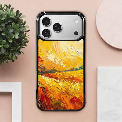 iPhone 17 Pro Max Case — Impressionist Sunflower Brushstroke Pattern Floral, Custom Print Case Cover
