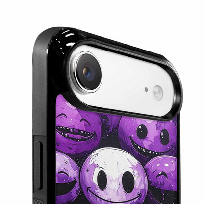iPhone 17 Air Case — Black Purple Ink Melting Moon Original, Customized Protective Case