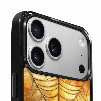 iPhone 17 Pro Case — Foil Thanksgiving Spider Web Original Art, Original Design Phone Case